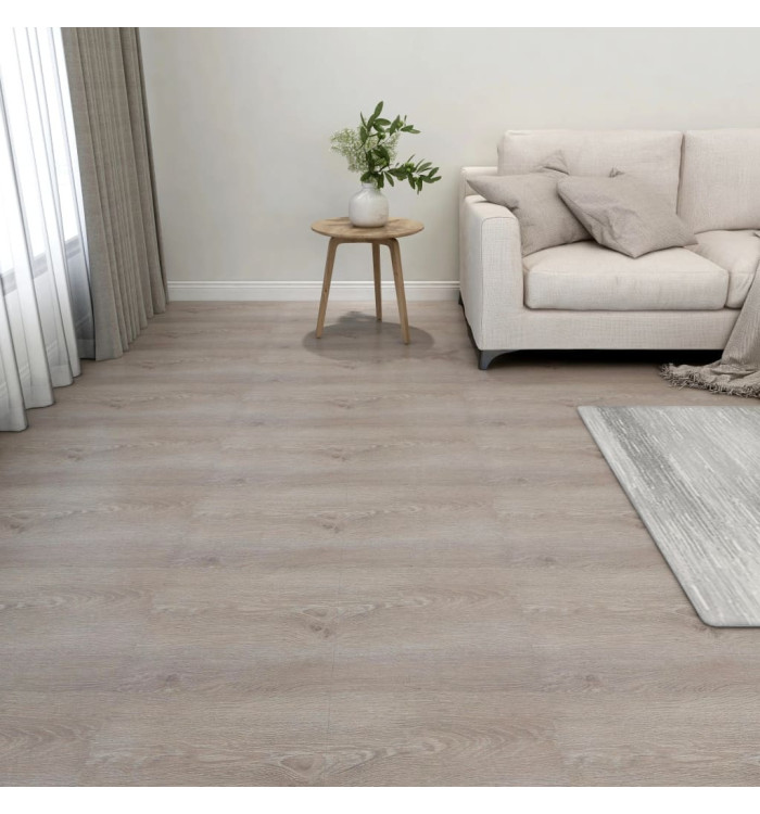 Dalles de plancher autoadhésives 55 pcs PVC 5,11 m² taupe | Mobilier & Déco