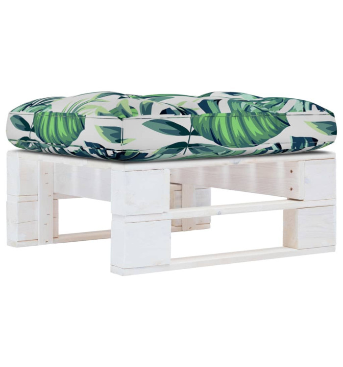Pouf palette de jardin Bois de pin imprégné de blanc | Mobilier & Déco