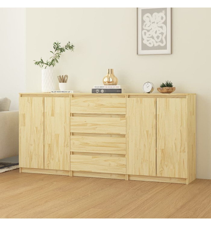 Armoires latérales 3 pcs Bois de pin massif | Mobilier & Déco