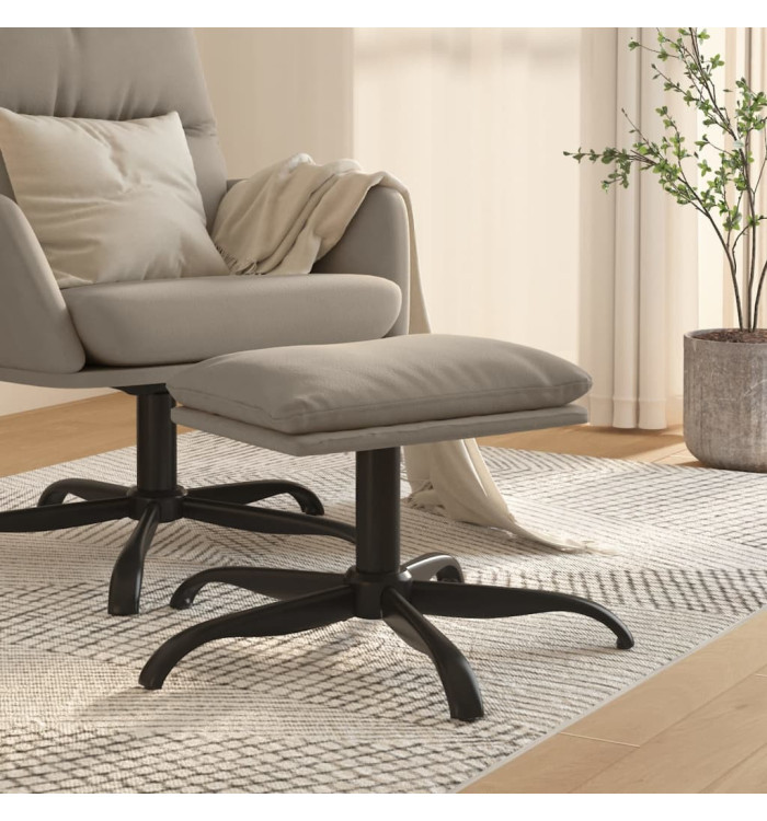 Repose-pied Gris clair 60x60x36 cm Velours | Mobilier & Déco