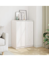 Buffet Blanc 60x36x84 cm Bois de pin massif | Mobilier & Déco