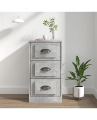 Buffet gris béton 36x35,5x67,5 cm bois d'ingénierie | Mobilier & Déco