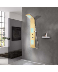 Système de panneau de douche acier inoxydable doré incurvé | Mobilier & Déco