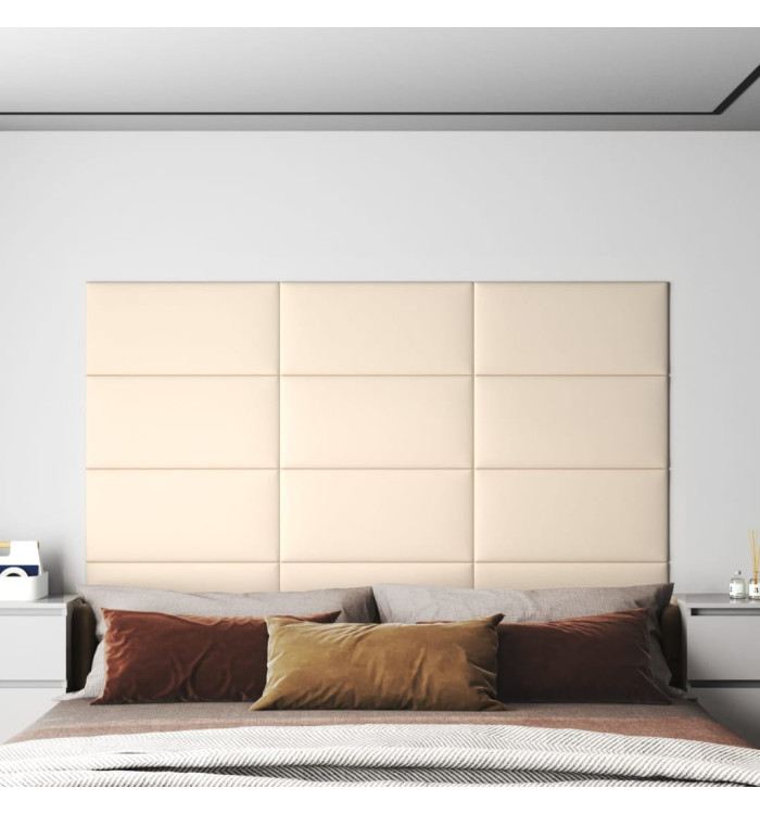 Panneaux muraux 12 pcs Crème 60x30 cm Velours 2,16 m² | Mobilier & Déco
