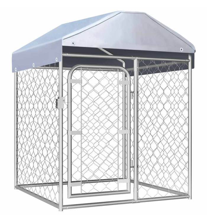 Chenil extérieur avec toit 100 x 100 x 125 cm | Mobilier & Déco