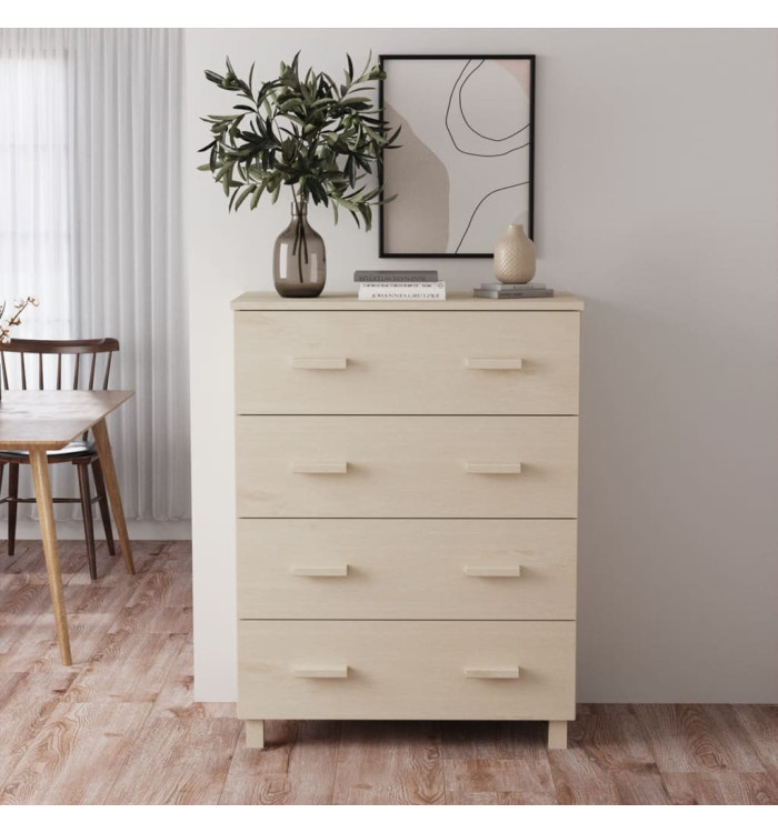 Buffet HAMAR Marron miel 79x40x103,5 cm Bois massif de pin | Mobilier & Déco