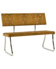 Banc 110 cm Marron Velours | Mobilier & Déco
