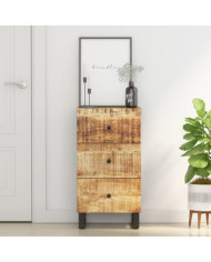 Buffet avec 3 tiroirs 40x33,5x75 cm bois massif de manguier | Mobilier & Déco