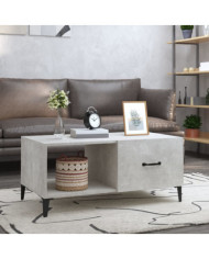 Table basse gris béton 90x50x40 cm bois d'ingénierie | Mobilier & Déco