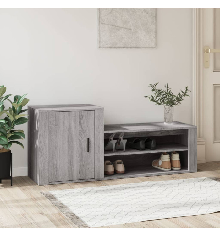 Armoire à chaussures Sonoma gris 130x35x54 cm Bois d'ingénierie | Mobilier & Déco