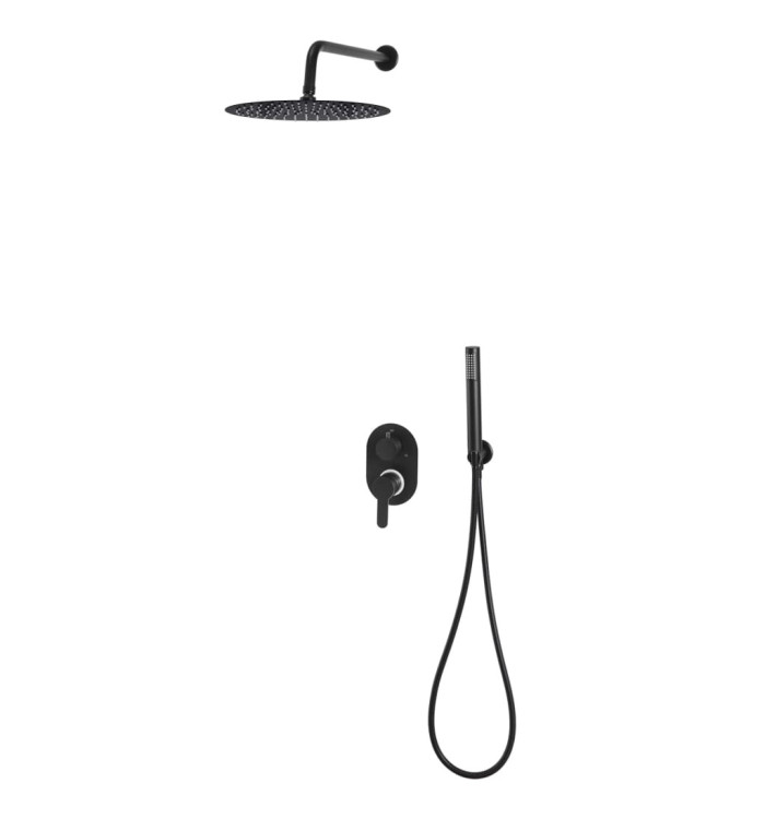 Système de douche Acier inoxydable 201 Noir | Mobilier & Déco