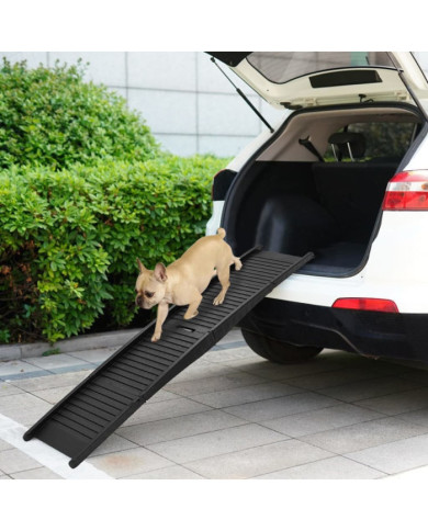 Rampe pliable pour chien Noir 153x40x12,5 cm Plastique | Mobilier & Déco