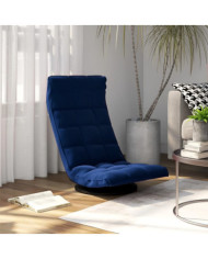 Chaise de sol pivotante Bleu Velours | Mobilier & Déco
