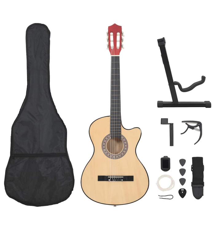 Jeu de guitare 12 pcs acoustique pan coupé western 6 cordes 38" | Mobilier & Déco