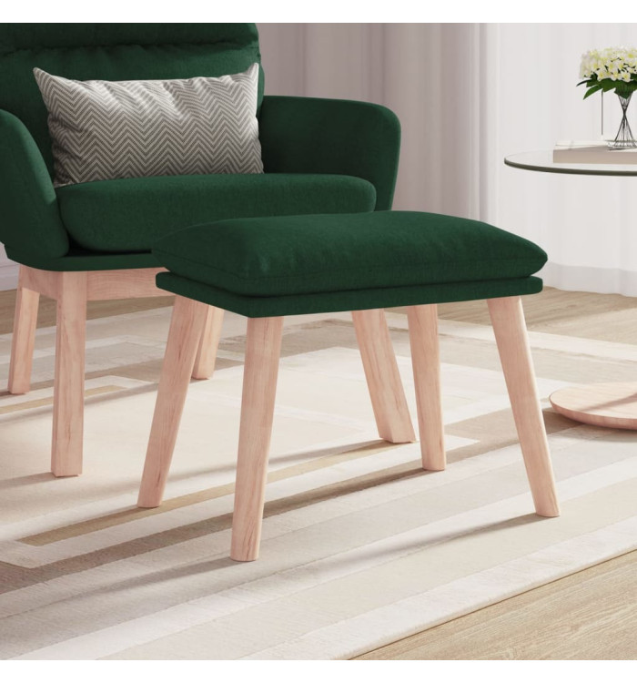 Repose-pied Vert foncé 45x29,5x35 cm Tissu | Mobilier & Déco