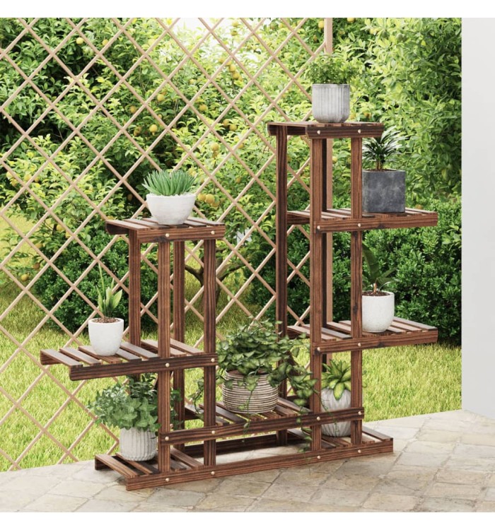Support à fleurs 95x25x96 cm bois massif de sapin | Mobilier & Déco