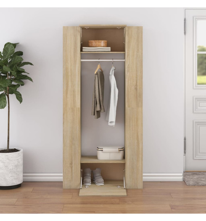 Armoires de couloir 2 pcs chêne sonoma bois d'ingénierie | Mobilier & Déco