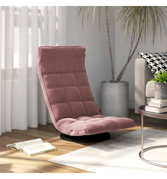 Chaise de sol pivotante Rose Velours | Mobilier & Déco