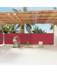 Auvent latéral rétractable Rouge 180x1200 cm | Mobilier & Déco