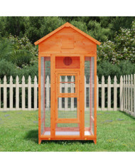 Maison à oiseaux marron 91,5x53x170 cm bois massif de pin | Mobilier & Déco