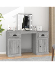 Coiffeuse avec LED sonoma gris 130x50x132,5 cm | Mobilier & Déco