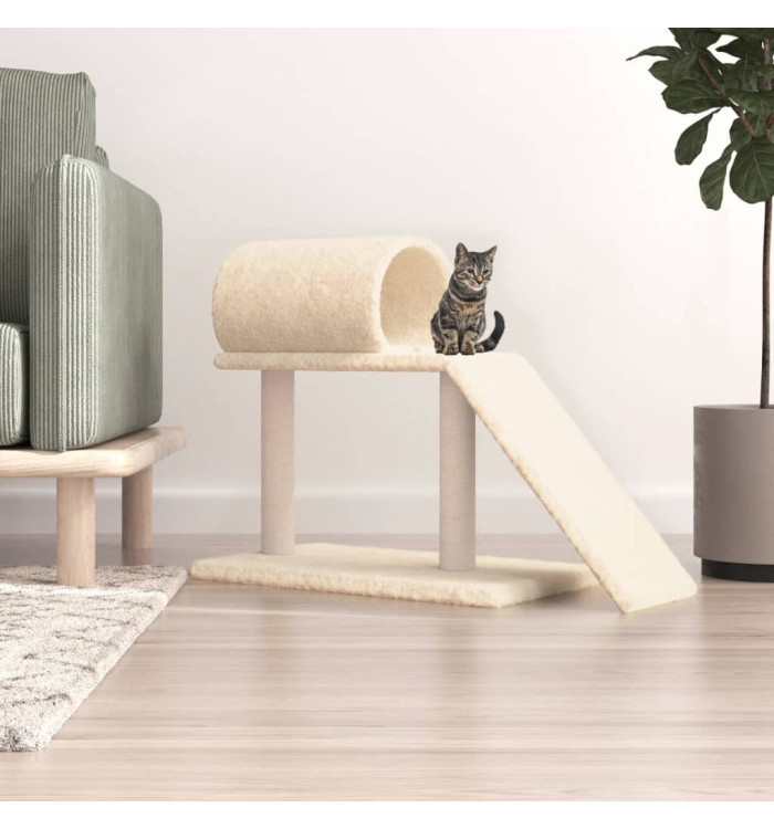 Arbres à chat avec tunnel et échelle crème 55,5 cm | Mobilier & Déco