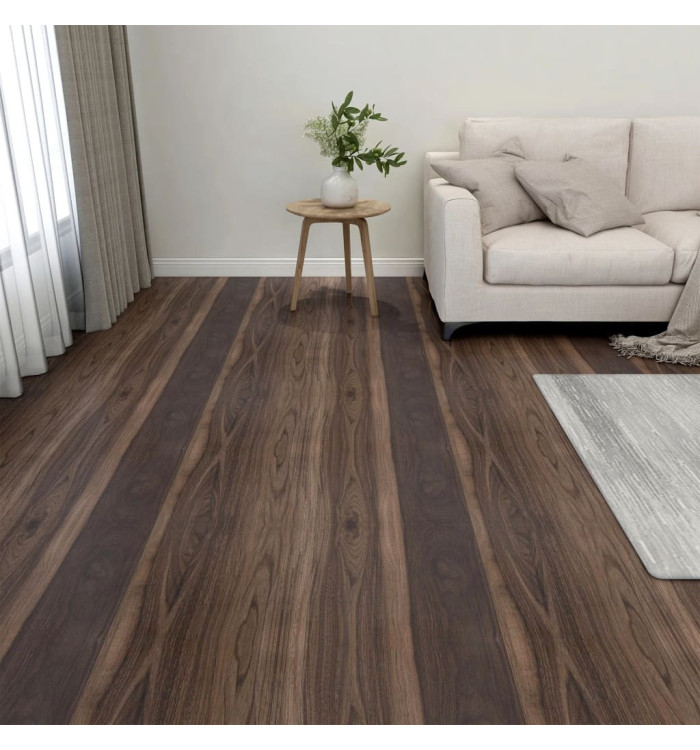 Dalles de plancher autoadhésives 20pcs PVC 1,86 m² marron foncé | Mobilier & Déco