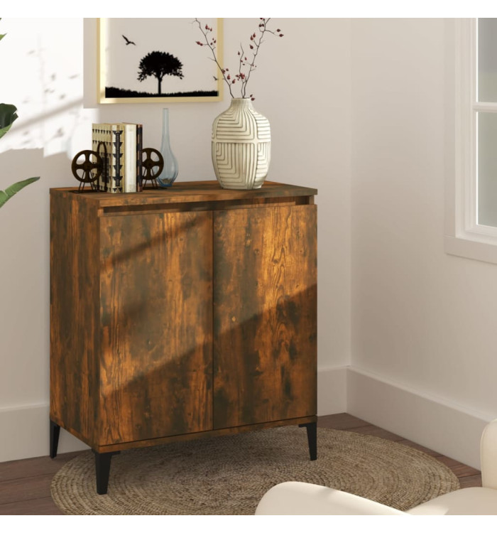 Buffet Chêne fumé 60x35x70 cm Bois d'ingénierie | Mobilier & Déco