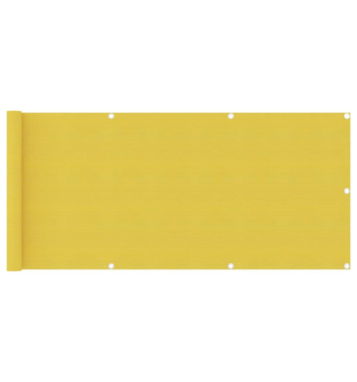Écran de balcon Jaune 75x500 cm PEHD | Mobilier & Déco