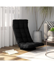 Chaise pivotante de sol Noir Tissu | Mobilier & Déco