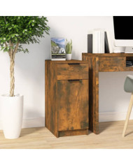 Armoire de bureau Chêne fumé 33,5x50x75 cm Bois d'ingénierie | Mobilier & Déco