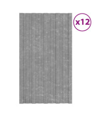 Panneaux de toiture 12 pcs Acier galvanisé Argenté 80x45 cm | Mobilier & Déco