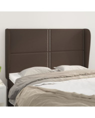 Tête de lit avec oreilles Marron 147x23x118/128 cm Similicuir | Mobilier & Déco