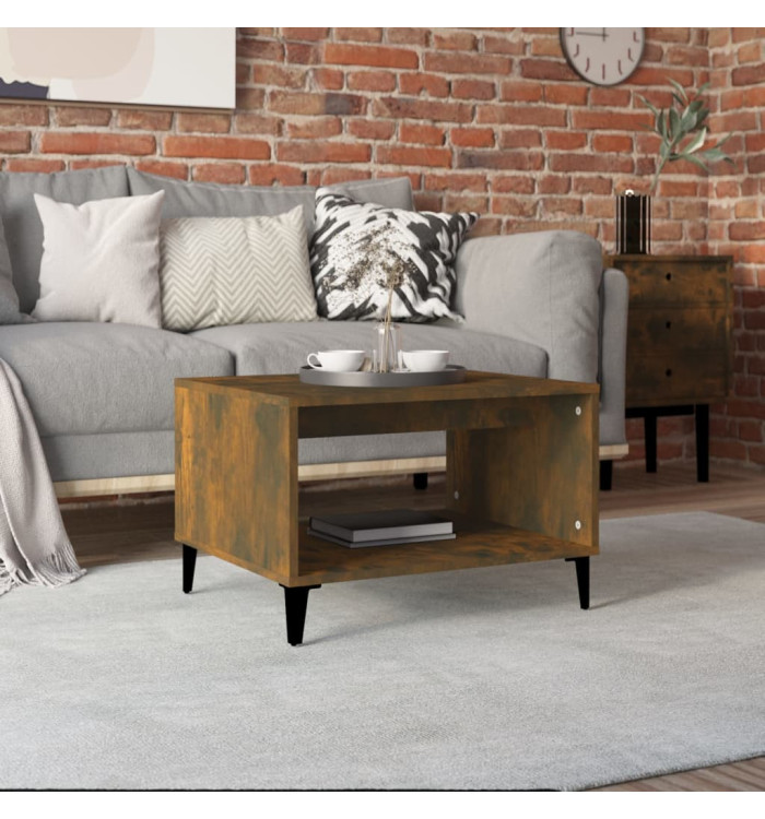 Table basse Chêne fumé 60x50x40 cm Bois d'ingénierie | Mobilier & Déco