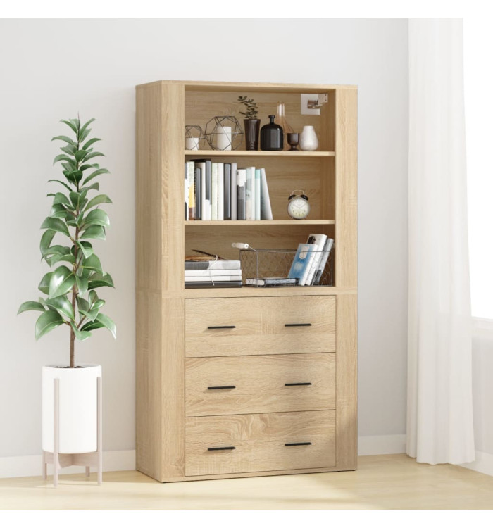 Buffet haut Chêne sonoma Bois d'ingénierie | Mobilier & Déco
