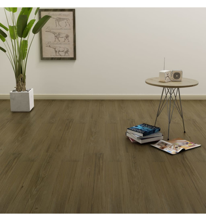 Dalles de plancher autoadhésives 4,46 m² 3 mm PVC marron | Mobilier & Déco
