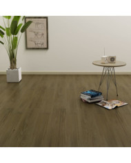 Dalles de plancher autoadhésives 4,46 m² 3 mm PVC marron | Mobilier & Déco