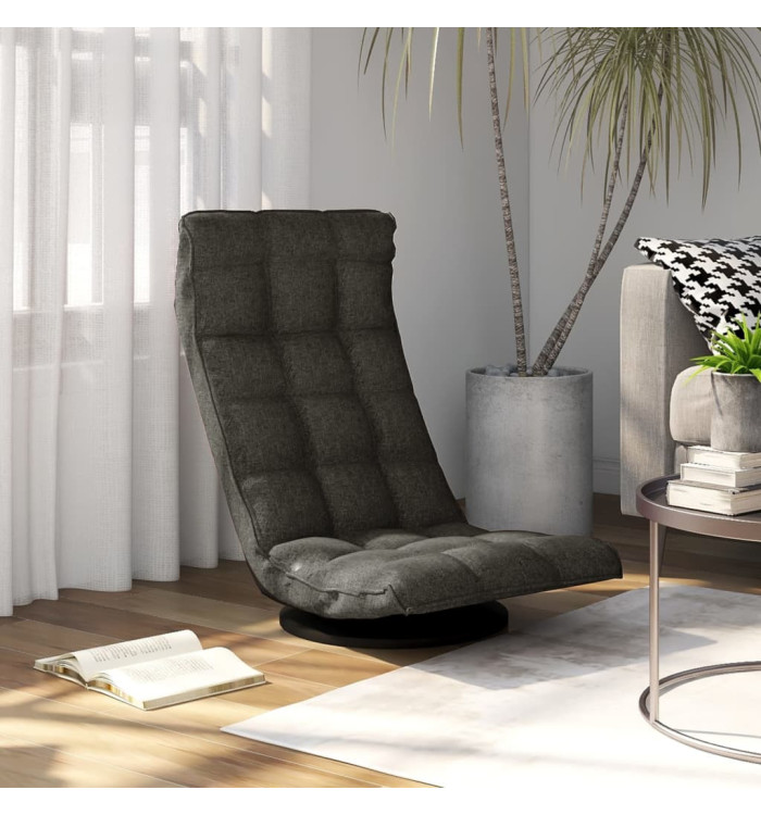 Chaise de sol pivotante Gris foncé Tissu | Mobilier & Déco