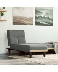 Chaise longue gris foncé tissu | Mobilier & Déco