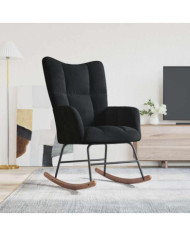 Chaise à bascule Noir Velours | Mobilier & Déco