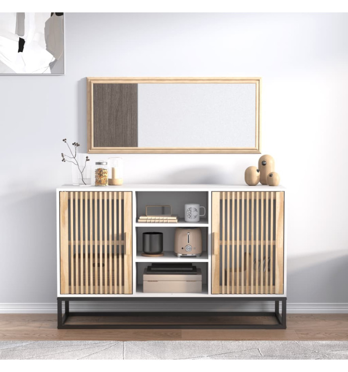 Buffet blanc 105x30x65 cm bois d'ingénierie | Mobilier & Déco