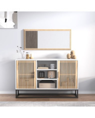 Buffet blanc 105x30x65 cm bois d'ingénierie | Mobilier & Déco