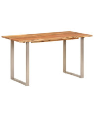 Table à dîner 140x70x76 cm Bois d'acacia solide | Mobilier & Déco
