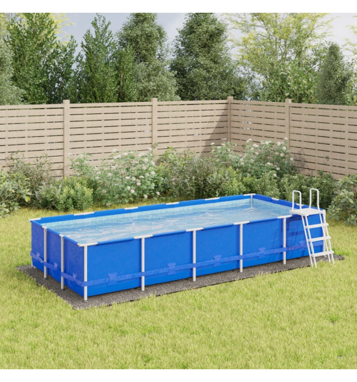 Bâche de piscine gris clair 550x280 cm géotextile polyester | Mobilier & Déco