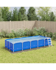 Bâche de piscine gris clair 550x280 cm géotextile polyester | Mobilier & Déco