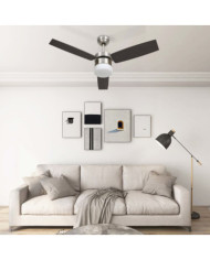 Ventilateur de plafond lampe et télécommande 108cm Marron foncé | Mobilier & Déco