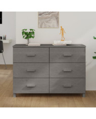 Buffet HAMAR Gris clair 113x40x80 cm Bois massif de pin | Mobilier & Déco