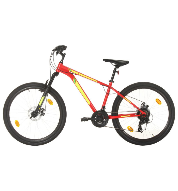 Vélo de montagne 21 vitesses Roues de 27,5 pouces 38 cm Rouge | Mobilier & Déco