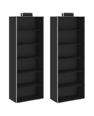 Étagères suspendues de rangement 2 pcs 6 niveaux Tissu | Mobilier & Déco