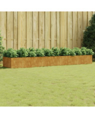 Lit surélevé de jardin 360x80x40 cm acier corten | Mobilier & Déco